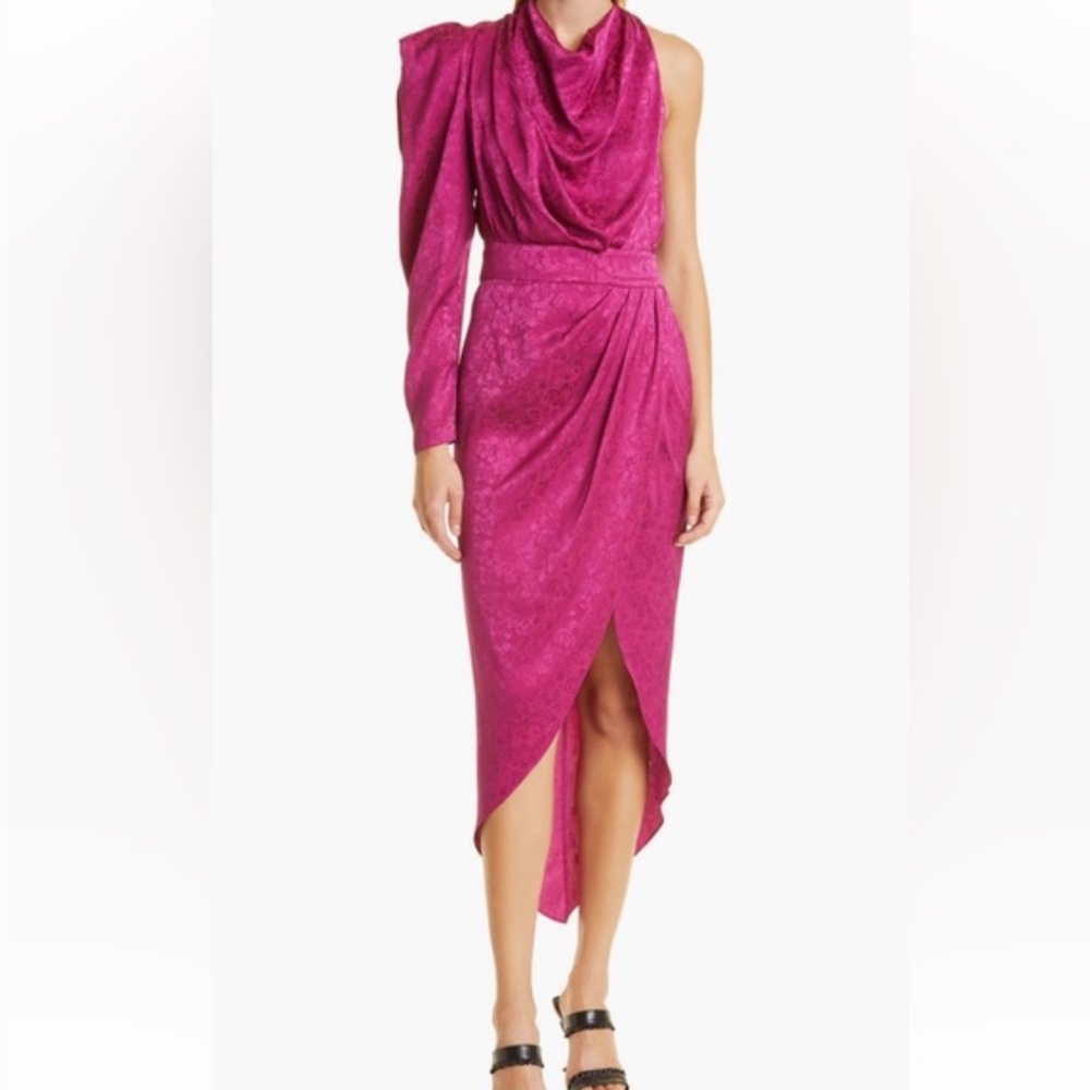 Ronny Kobo Collection Fuchsia Long Sleeve Dress